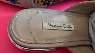 Mules Massimo Dutti Camurça e Pele 35