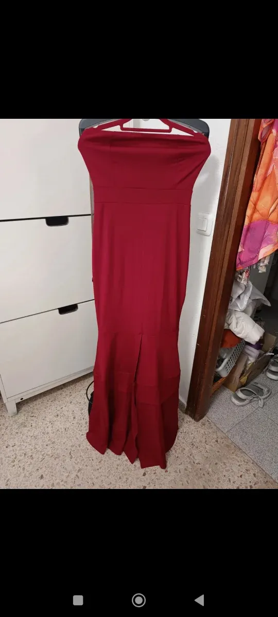 Vestido fiesta terciopelo rojo