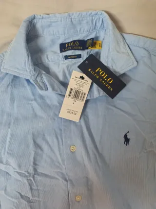 Camisa Polo Ralph Lauren Azul Talla L a estrenar