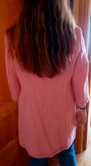 Abrigo Zara rosa entretiempo