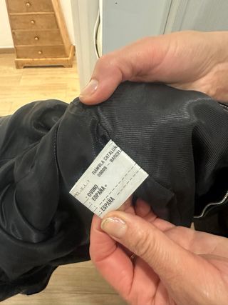 Chaqueta de cuero negra