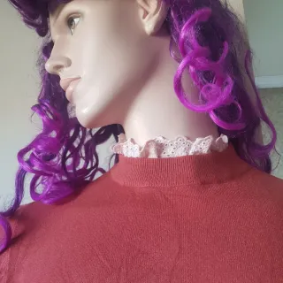 Blusa marrón romántica con encaje