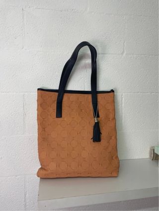 Tote Bag in pelle arancione