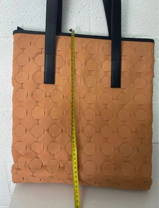Tote Bag in pelle arancione