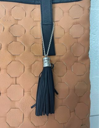 Tote Bag in pelle arancione