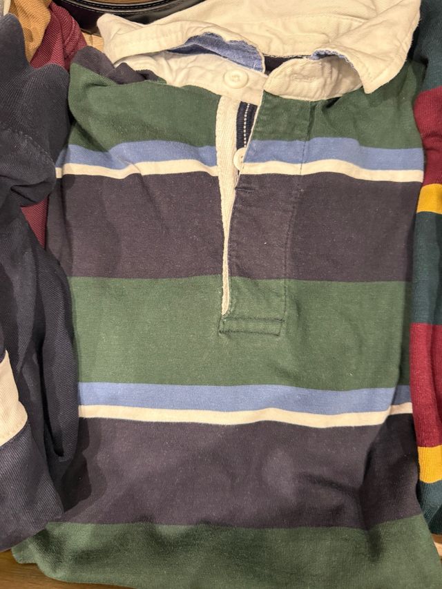 Polo Sfera Rayas Azul y Verde