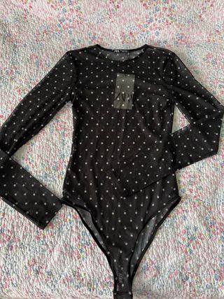 Body de Malla Transparente Zara Lunares