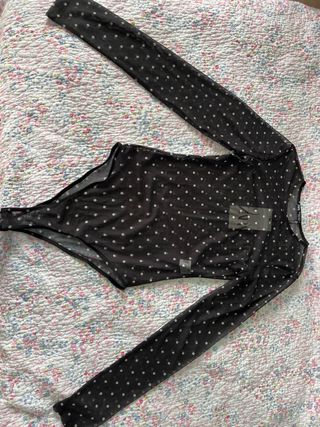 Body de Malla Transparente Zara Lunares