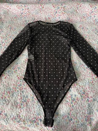 Body de Malla Transparente Zara Lunares