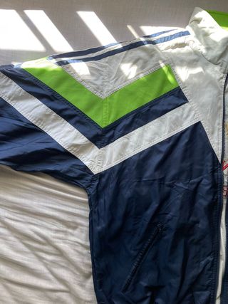 Adidas Chaqueta Vintage Azul/Verde/Blanca