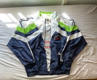Adidas Chaqueta Vintage Azul/Verde/Blanca