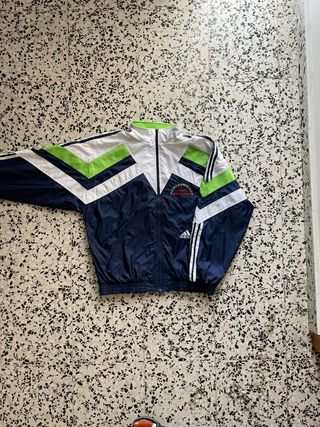 Adidas Chaqueta Vintage Azul/Verde/Blanca