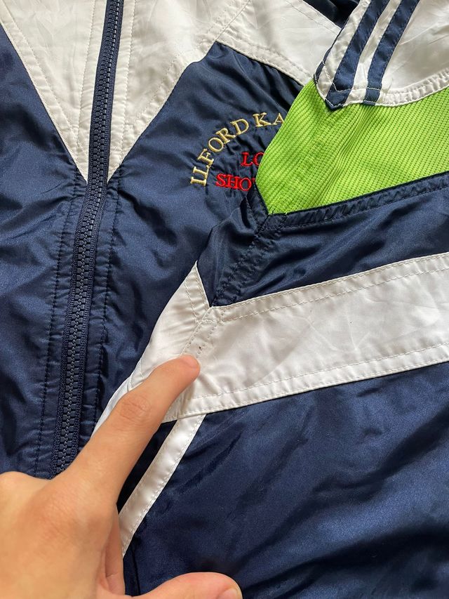 Adidas Chaqueta Vintage Azul/Verde/Blanca