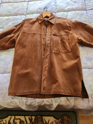 Chaqueta de piel  marrón