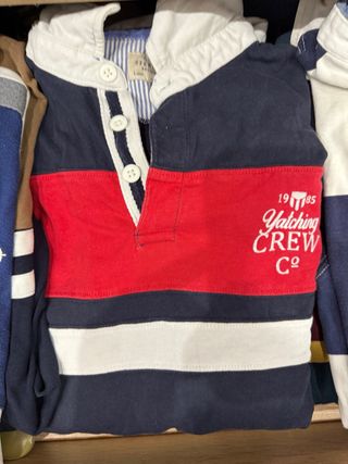 Polo Sfera Rayas Azul Rojo Blanco