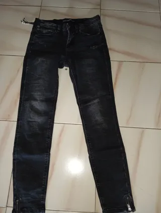 Pantalones vaqueros mujer negros