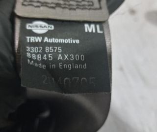 Cinturón seguridad nissan 88845ax300 micra 143312