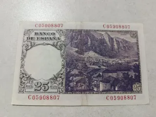 Billete 25 Pesetas 1946 Flórez Estrada