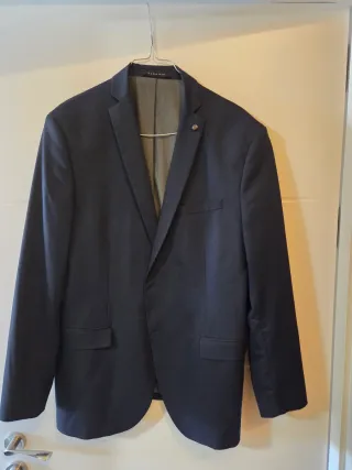Chaqueta de traje Zara Man azul Talla M