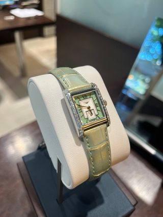 Reloj Longines Dolcevita Verde y Plateado