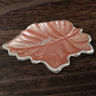 Soprammobile Argenesi a foglia in vetro