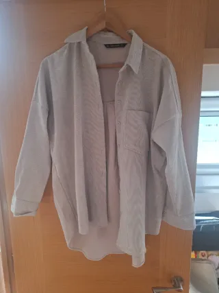 Camisa Zara pana beige talla M