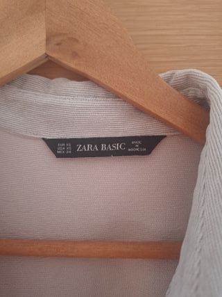 Camisa Zara pana beige talla M