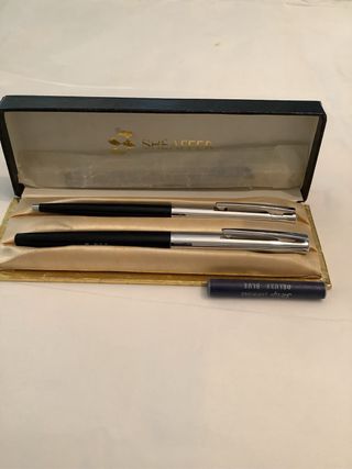 SET DE PLUMA Y BOLIGRAFO SHEAFFER, VINTAGE. NUEVO.