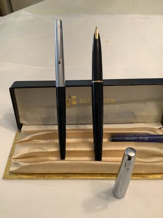 SET DE PLUMA Y BOLIGRAFO SHEAFFER, VINTAGE. NUEVO.