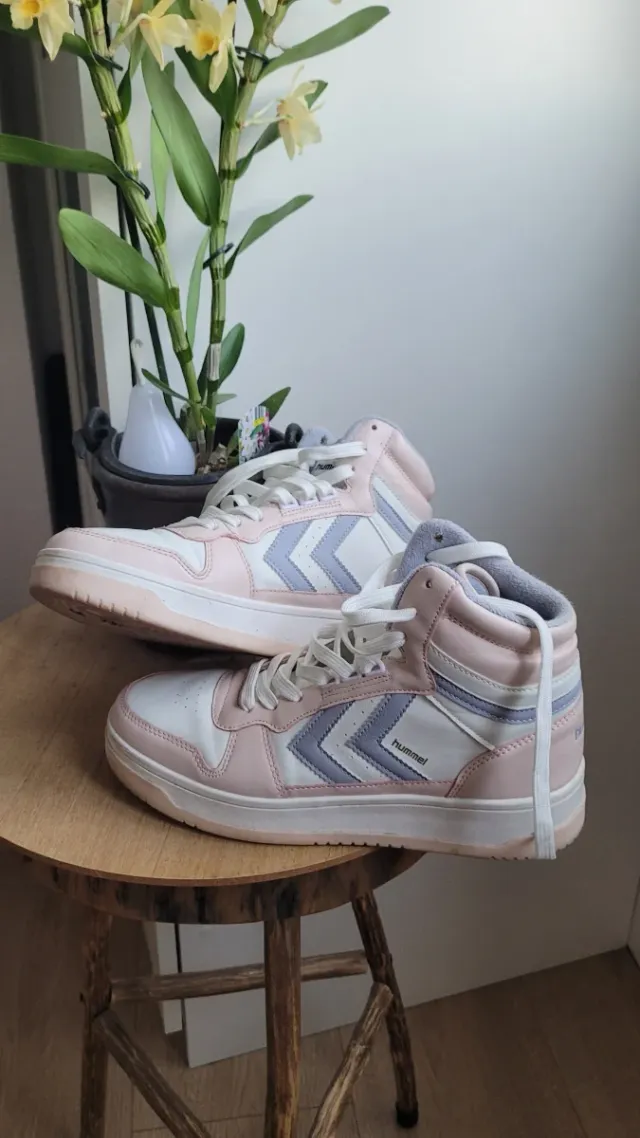 Zapatillas Hummel Talla 39 Rosa y Blanco