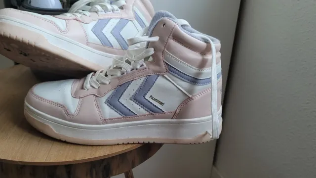 Zapatillas Hummel Talla 39 Rosa y Blanco