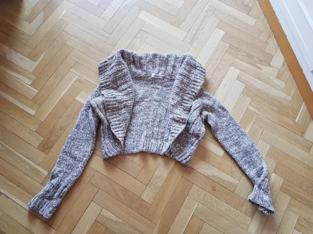 Chaqueta bolero de lana y angora