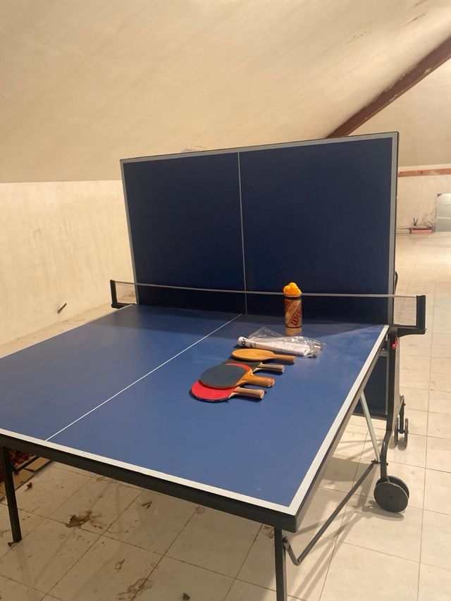 Mesa de Ping Pong Azul con Accesorios