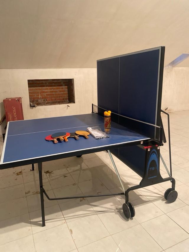 Mesa de Ping Pong Azul con Accesorios