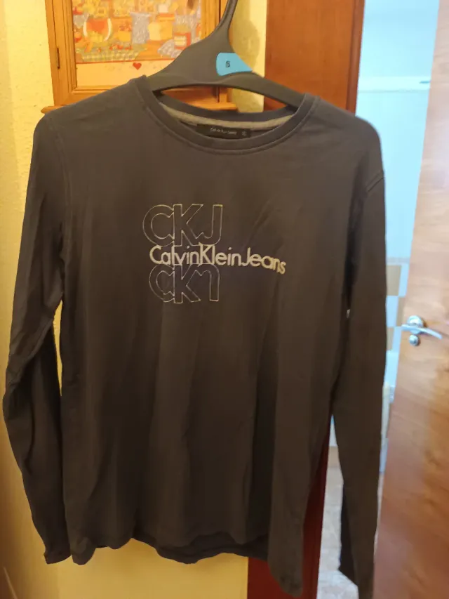 Set 4 Camisetas Calvin Klein Jeans Hombre S Gris
