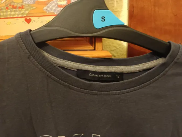 Set 4 Camisetas Calvin Klein Jeans Hombre S Gris