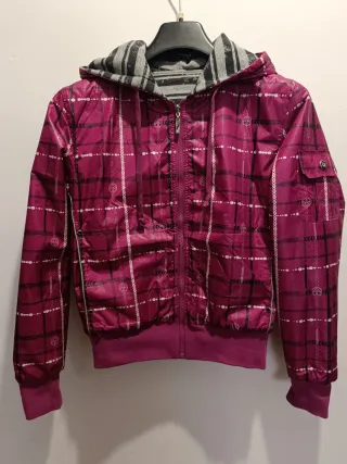 Cazadora Mujer Bomber Impermeable Reversible