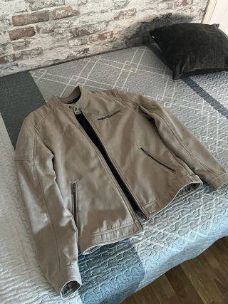 Chaqueta Cuero Marrón Jack & Jones