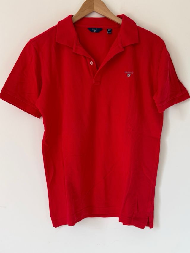 Polo Gant Rojo Manga Corta Talla 16 años