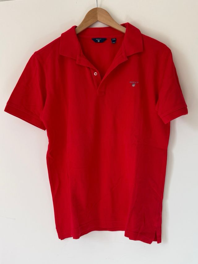 Polo Gant Rojo Manga Corta Talla 16 años