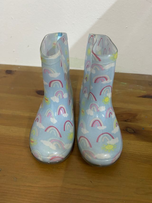 Botas de agua infantiles arcoíris talla 26/27