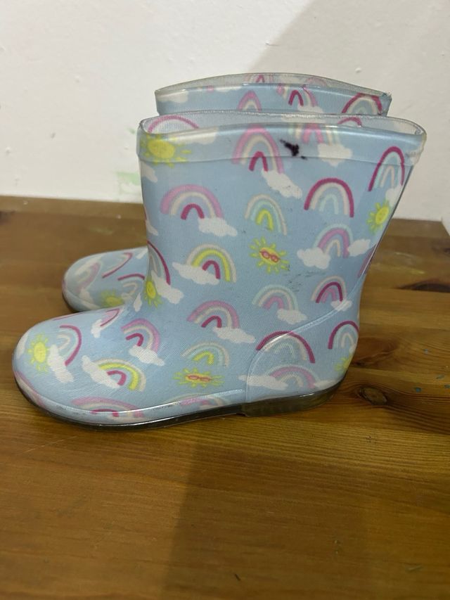 Botas de agua infantiles arcoíris talla 26/27