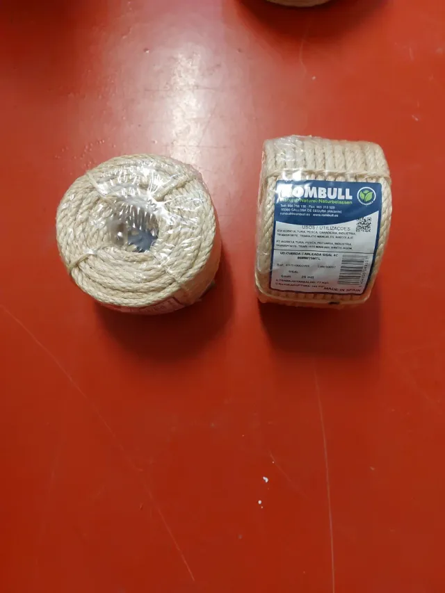2 Rollos Cuerda Sisal 6mm 25m Beige