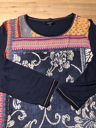 Camiseta manga larga estampada