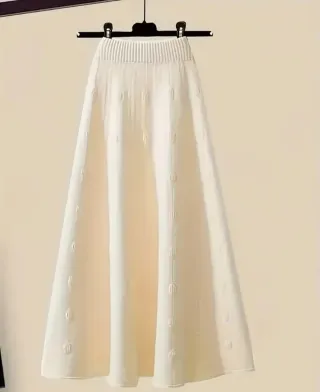 Conjunto punto falda larga y jersey talla S