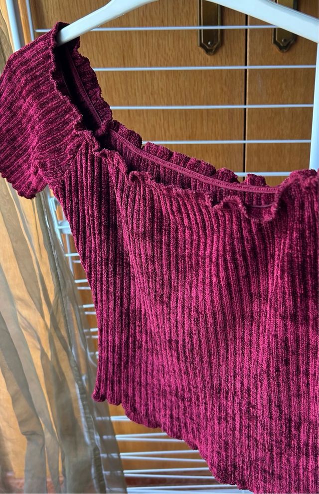 Camiseta Bershka terciopelo