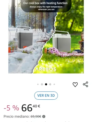 Arebos Nevera 20 litros para Enfriar y Mantener 