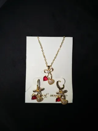 Lote Joyas Chino Acero Dorado