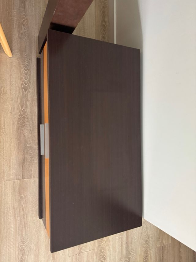 Mobili TV per soggiorno in legno e arancio