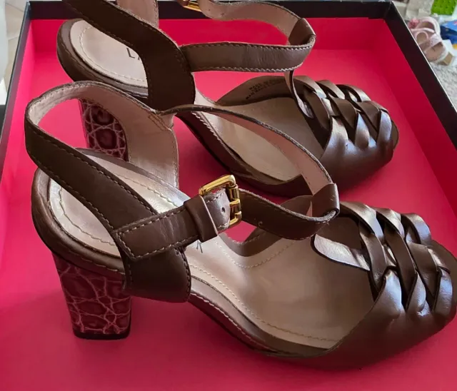 Sandálias Lanidor Pele Castanhas Tam 36